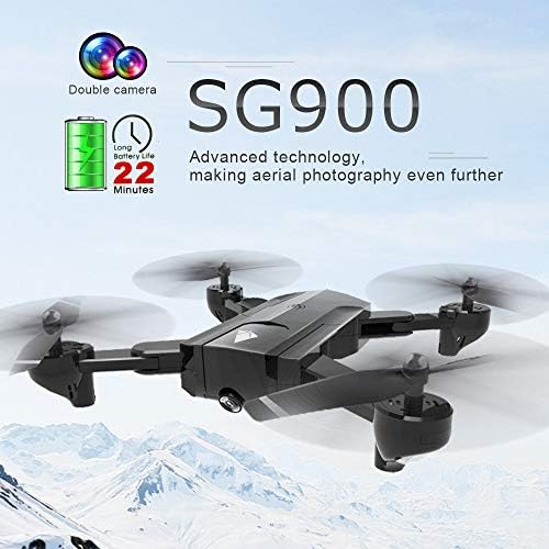 eTakin SG900 Foldable RC Drone, Quadcopter with Full 1080P HD FPV Wide-Angle Camera, Gesture Video, Real-Time Transmission, GPS Smart Follow, Long Battery Life for Beginners/Kids/Adults ET095