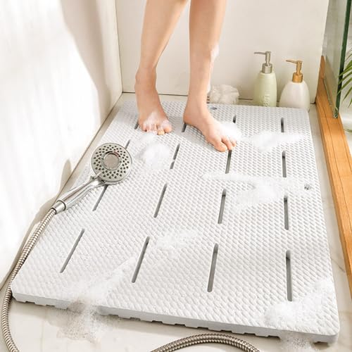 滑り止めマット お風呂マット 浴室 介護 浴室内マット 洗い場 転倒防止 浴室内 柔らかい 浴槽内滑り止めマット バスマット 防カビ 転倒防止 介護用 やわらかい ジョイント すのこ シンプル 85x60x2cm