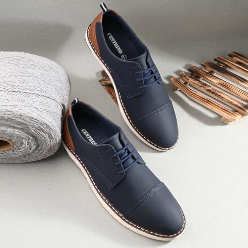 Image of Centrino Derby Formal Shoes for Men | Shoes for Man Stylish | Lace-Up with Cushioned Insole | Lightweight Comfortable Leather | Mens Formal Shoes for Office Business & Professional Wear | Daily Outings (6569)