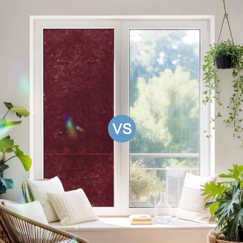 Vinilo decorativo ventana privacidad rojo oscuro 45x200 cm miniatura 4