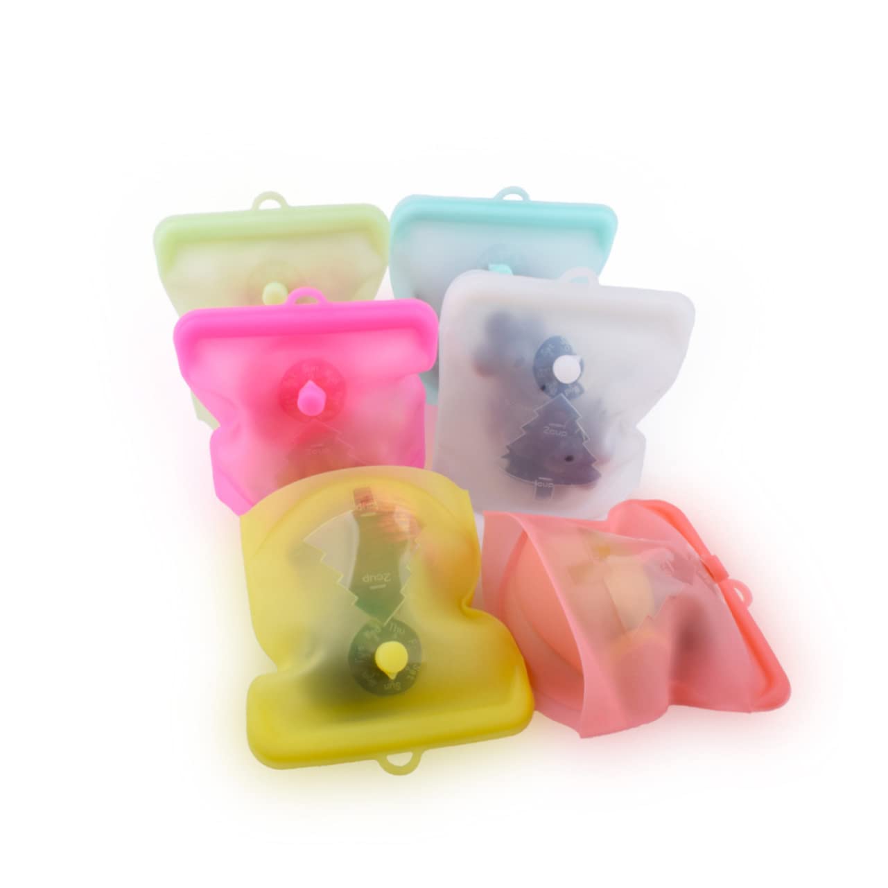Sacchetti Per Alimenti in Silicone Autosigillanti Sacchetti Per Congelatore A Tenuta Stagna Per Carni Snack Cereali Frutta Casuali