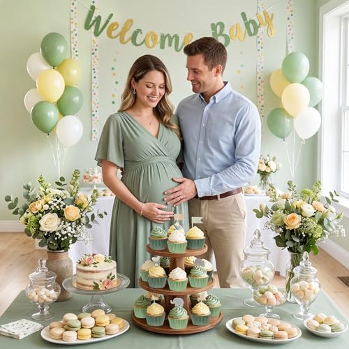 Image of Sage Green Cupcake Liners 200Ct Baking Cups Wedding Party Decor