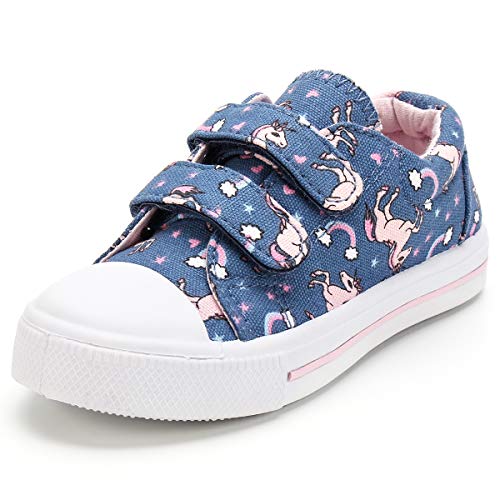 KomForme Toddler Kids Boy Girl Toddler Sneakers Cartoon Dual Hook and Loops Ba