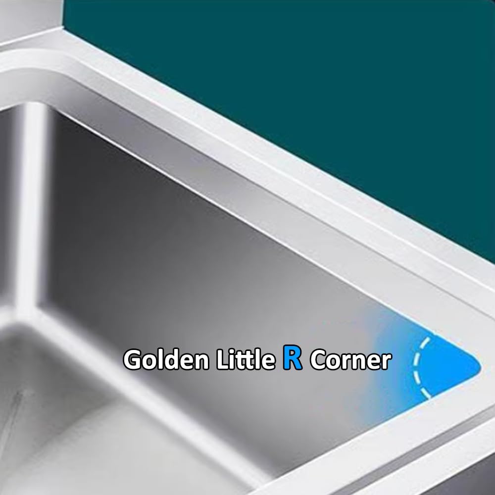 Waschbecken, Spülbeckenschrank für die Garage, Doppelspülbecken aus Edelstahl für gewerbliche Küchen mit Wasserhahn, großer Spülbeckenschrank mit verstellbaren Füßen für Wäsche, Hauswirtscha