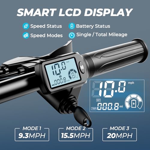 WINDHORSE 850W Peak Electric Scooter with Seat, 20MPH & 25