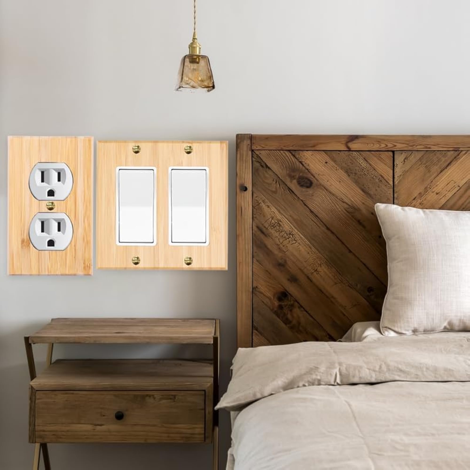 Solid Wood Light Switch Plate Cover