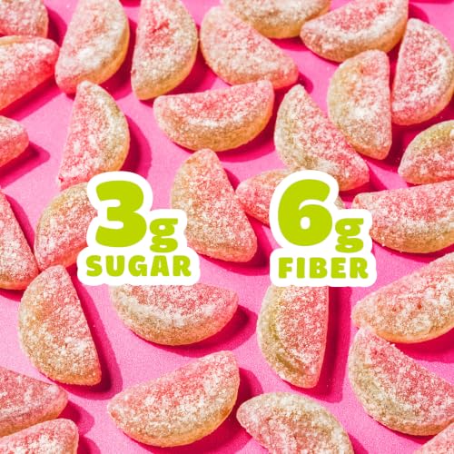 Image of SmartSweets Sourmelon Bites, Low Sugar Sour Gummy, 1.8oz Bags, 12 Pack