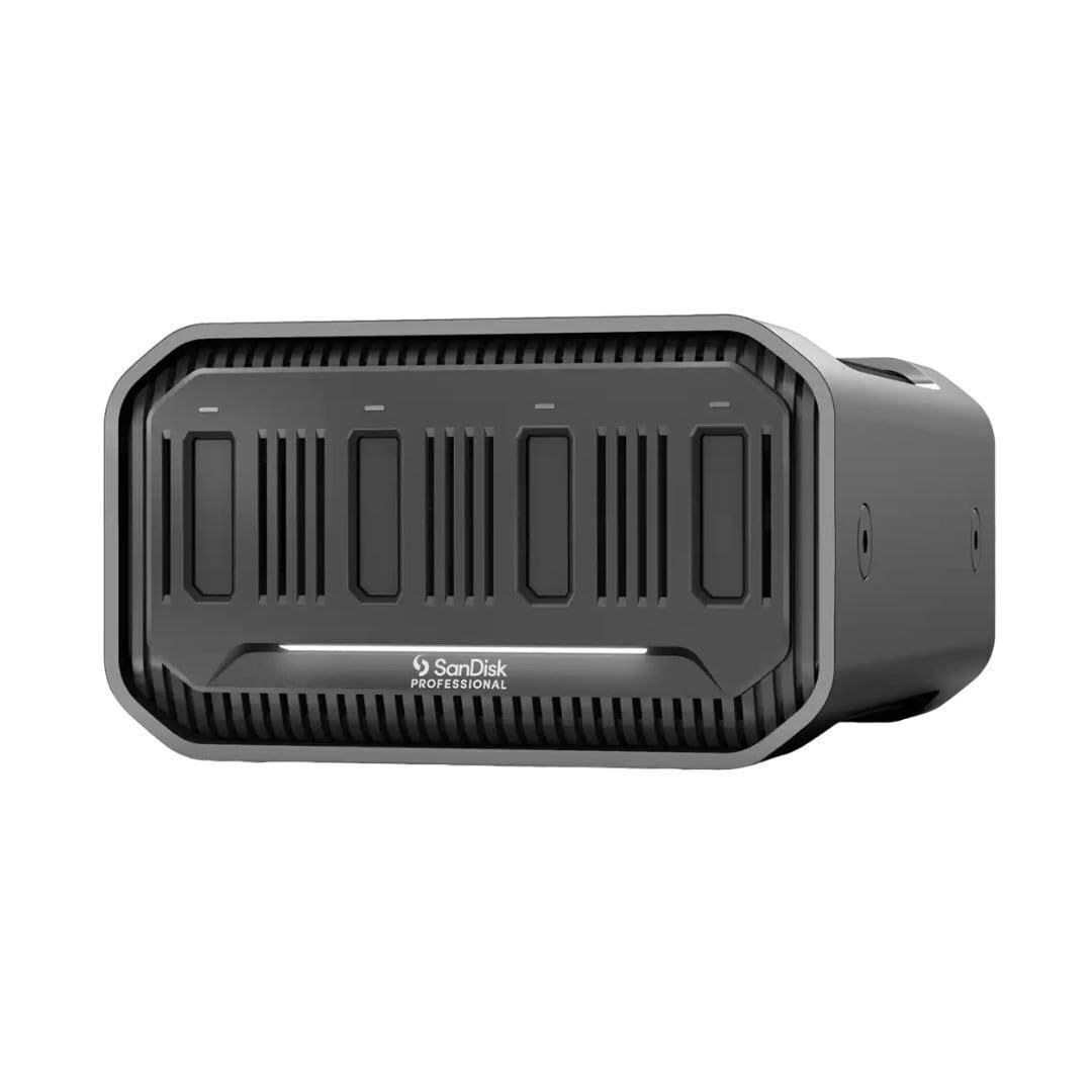 SanDisk Professional 4 TB PRO-Blade Station - Powerful 4-Bay PRO-Blade SSD Mag Enclosure; Thunderbolt 3 and USB-C Bundle with SanDisk PRO-Blade SSD Mags 1TB (5 Items)