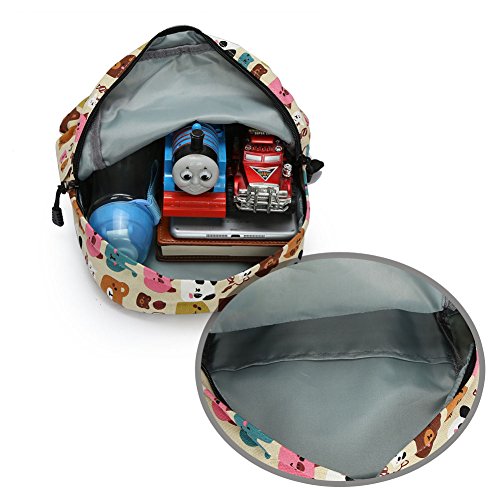 Zicac Children's Cute Canvas Backpacks Mini Rucksack Bag (M, Beige) #TOP3