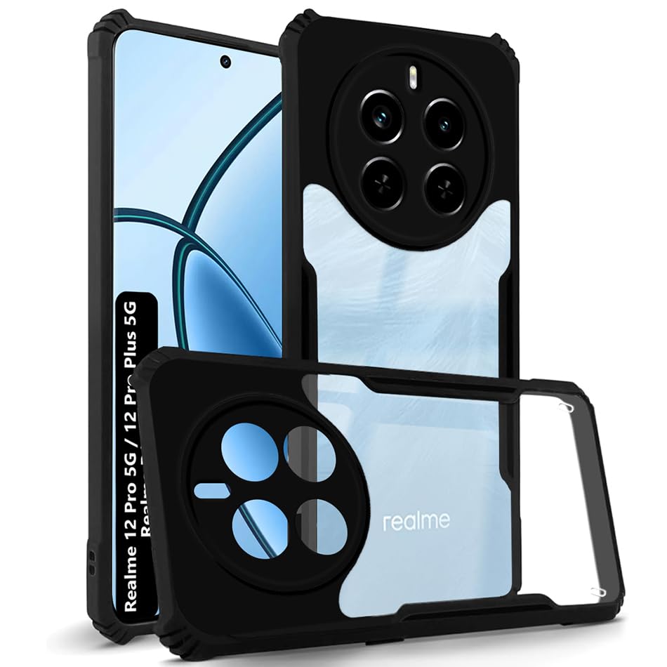 Fashionury Shockproof Back Case Cover for Realme P1 Pro 5G / Realme 12 Pro 5G / Realme 12 Pro Plus 5G, Raised Bumps for Camera & Screen Protection, Ultra Clear Soft Silicone Back Cover Case (Bumper) (B0D2HZT972) Amazon Price History, Amazon Price Tracker