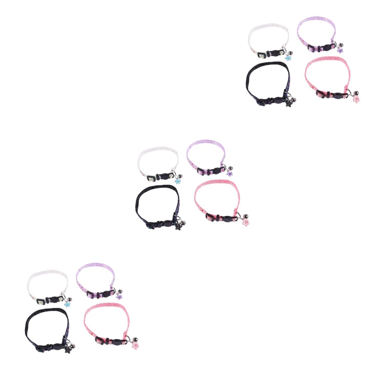 Happyyami 12pezzi Collare Per Gatti Con Decorazione Floreale Da Comfort e Stile Per Gattini e Gatti Adulti Per Occasioni Speciali e Uso Quotidiano