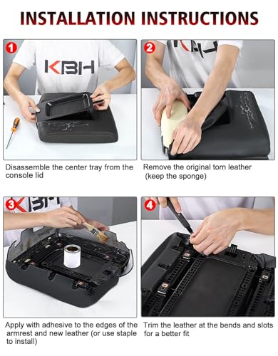 image for KBH Auto Center Console Cover Replacement for Chevy Chevrolet Silverad