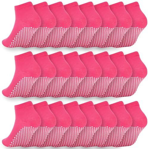 Grip Pilates Socks for Women & Men- Adults Bulk Non Slip Anti Skid Sticky Grippy Sock for Hospital Yoga Barre