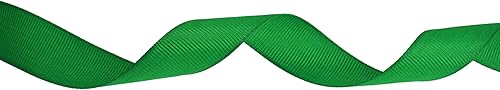 Miniatura 2 de Cinta de grogrén sólido de 25 yardas cada rollo, borde tejido 100% poliéster (34 pulgadas, verde)