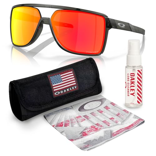 Oakley OO9129 CABLES – Polarized/Non-Polarized - Rectangle Shape Sunglasses with Official Eyewear Kit Bundle