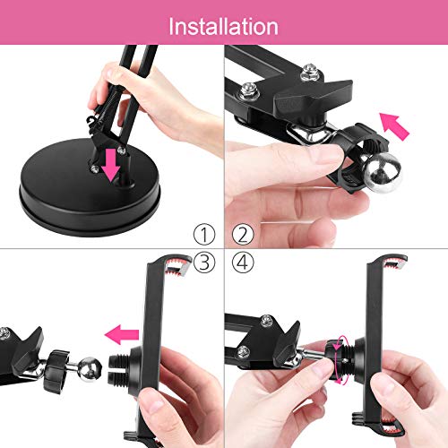 Trípode de vídeo para teléfono con brazo articulado para planos cenitales perfectos 7