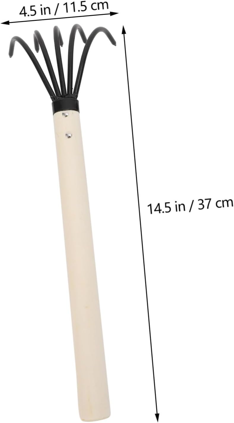 Generic 2pcs Seaside Clam Rake with Handle Lightweight Durable Claw Digging Tool for Seafood Scooping and Soil Loosening Easy to Clean Beach Digging Rake for Clam and Shellfish Collection