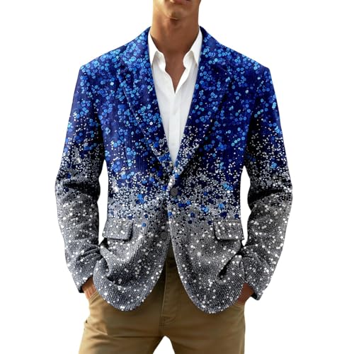 Veste homme velours côtelé imprimé pailleté coupe ajustée pour costume de spectacle de nuit