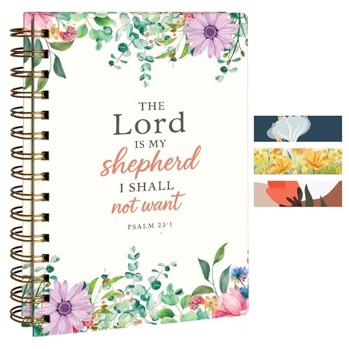 Only Zest Christian Journal for Women - Christian Gifts Notebook with Scripture, Spiral Faith Journal for Devotionals and Journaling, Inspirational Writing Notebook for Bible Study, 140 Pages