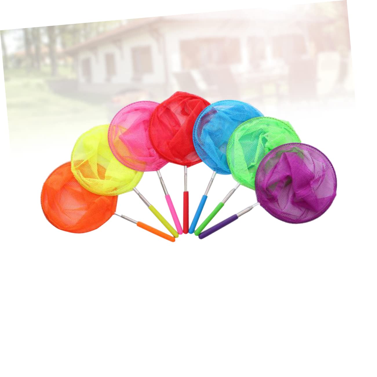 YARNOW 6pcs Telescopic Nets for Extendable Insect Catching Tools Pink Yellow Purple Blue for Outdoor Exploration and Butterfly Catching