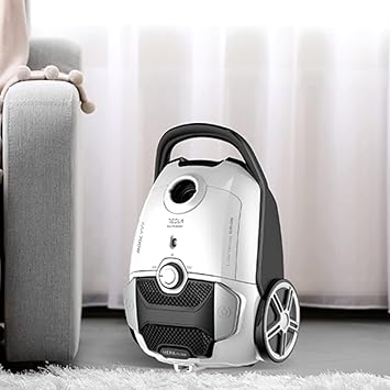 TESLA Aspirador BG400W con Bolsa, 700W, Depósito 3L, Filtro HEPA Lavable, Radio de Trabajo de 10m, Blanco2