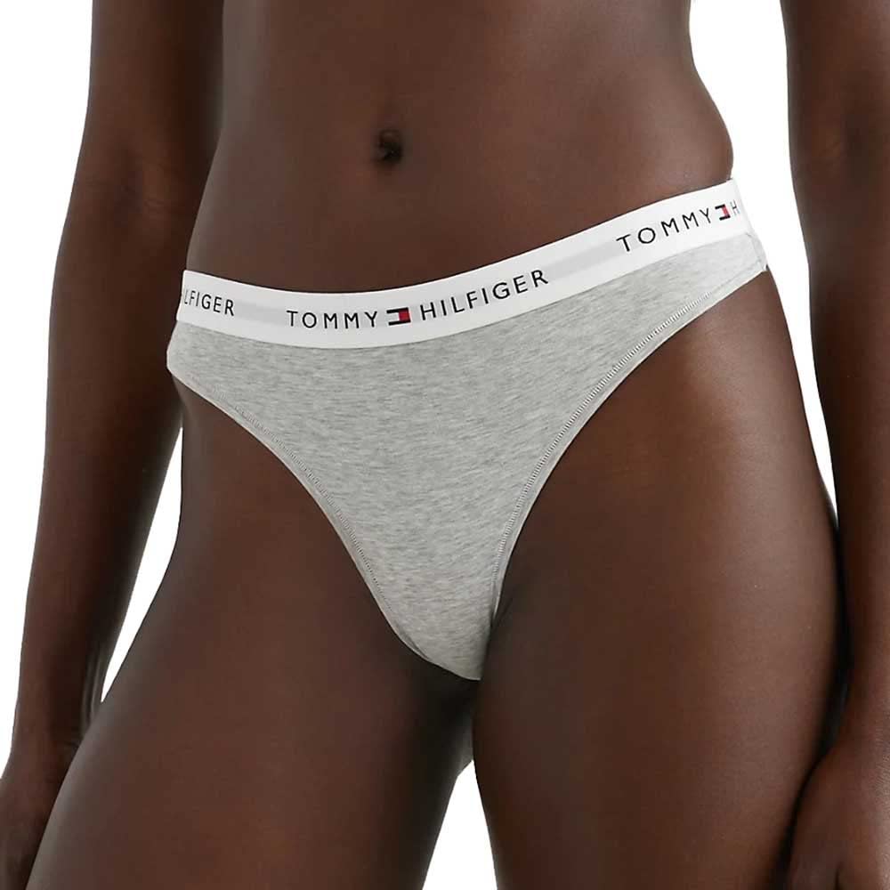 Tommy Hilfiger Women’s Thong, Grey (Light Grey Heather), XL