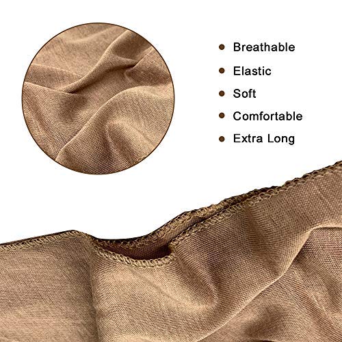 4 Packs Stretch Jersey Turban Heads Wrap African Head Wrap for Women Head Scarf Soft Headband Long Hair Scarf - Image 7