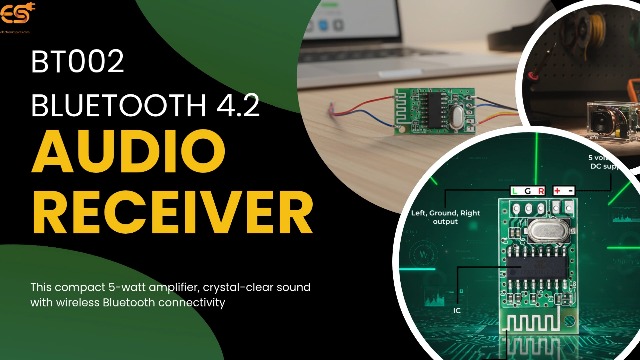 Electronic Spices Kcx Bt002 Bluetooth 4.2 Wireless Stereo Audio Receiver Circuit Module Pack of 1pcs