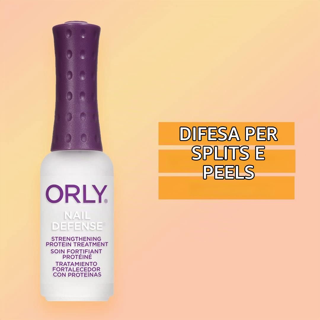 ORLY Difesa per unghie deboli e fragili, formula proteica per riparare le unghie spaccate e sbucciate, rafforza e ripristina la salute naturale delle unghie (9 ml)
