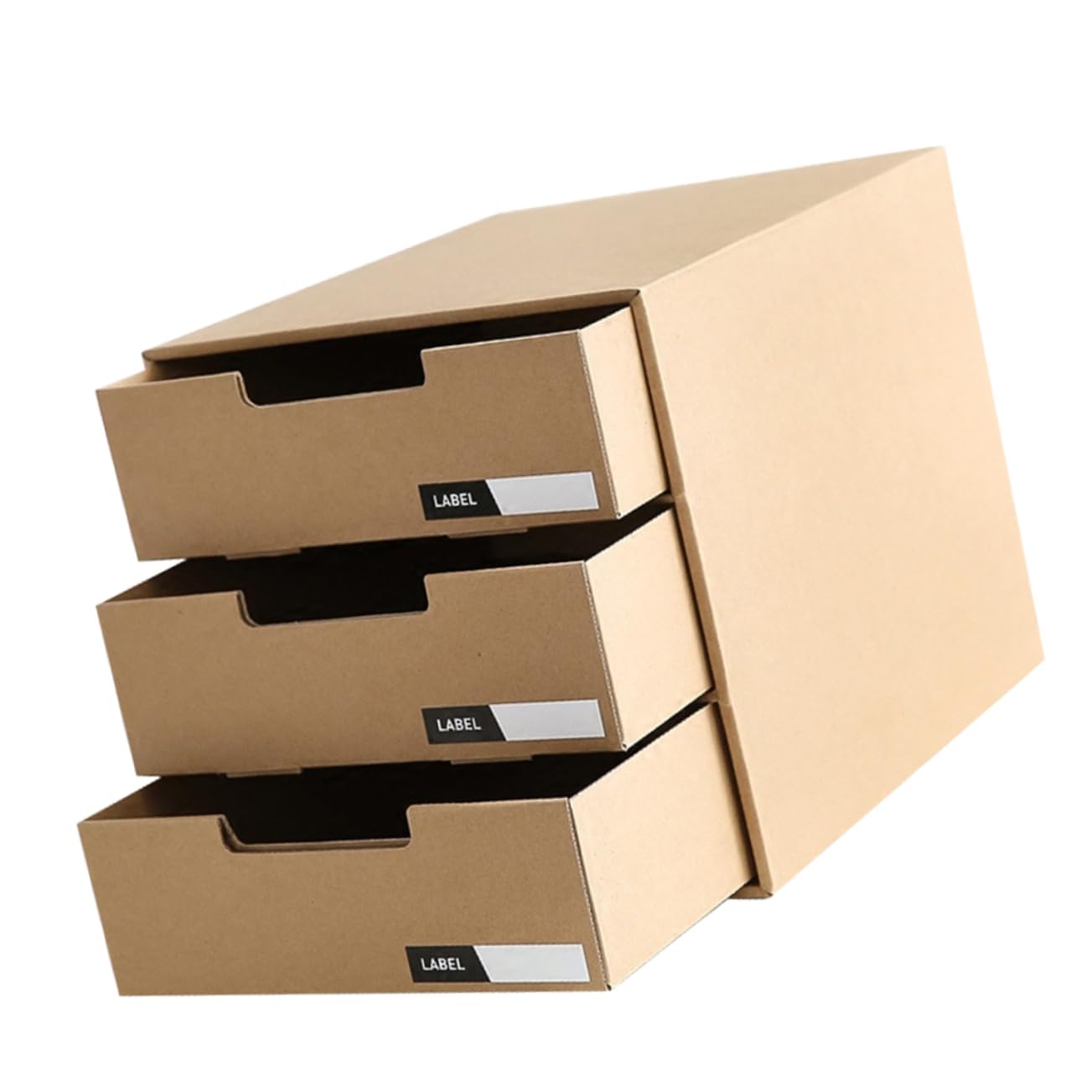 Gadpiparty Boîte de Rangement de Bureau en Papier Format Tiroir, Organiseur de Tiroir Multifonction, Robuste et Compact, pour Bureau, École et Maison