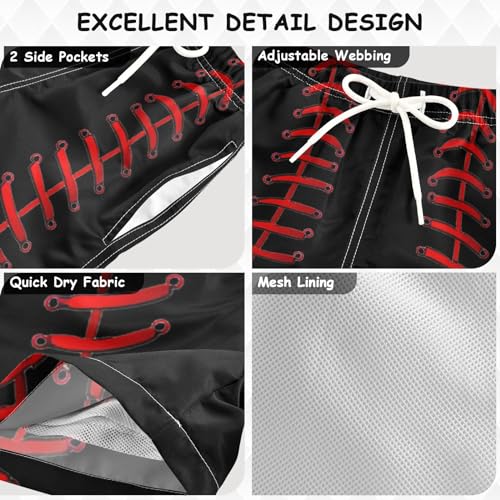 J JOYSAY Baseball Boys Board Shorts Quick Dry Boy Swim Trunk 2T-XL3