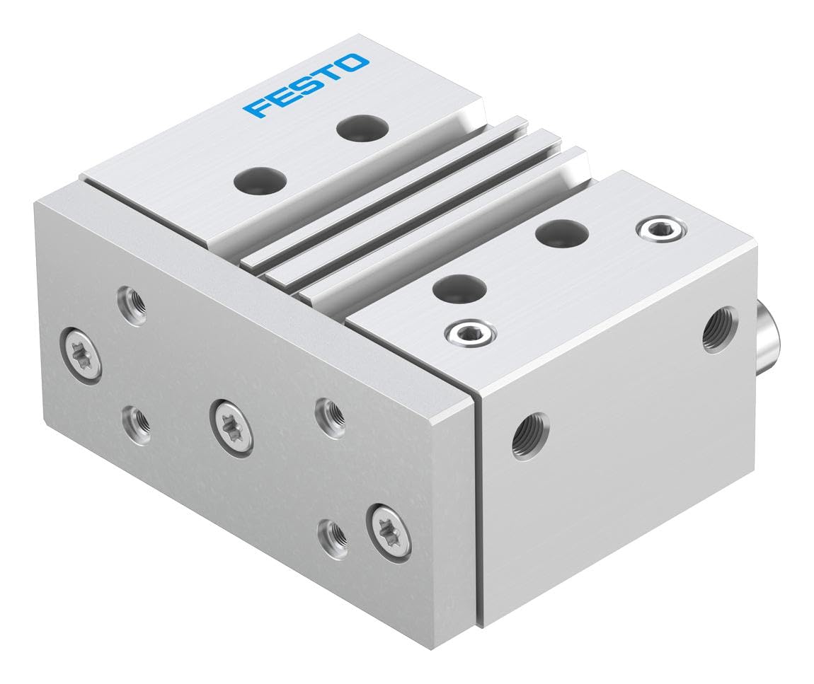 FESTO DFM-63-50-P-A-GF (170879), 1-10 BAR Operating, 50 MM Stroke, 63 MM Piston Diameter, Double Acting, G 1/4, Guided Drive, Wrought Aluminium Alloy