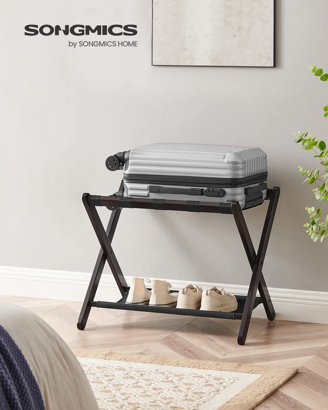 SONGMICS-Luggage-Rack-Wood-Luggage-Rack-for-Guest-Room-Folding-Suitcase-Stand-for-Hotel-Bedroom-Heavy-Duty-Holds-up-to-121-lb-Expresso-and-Black-URLR006R01