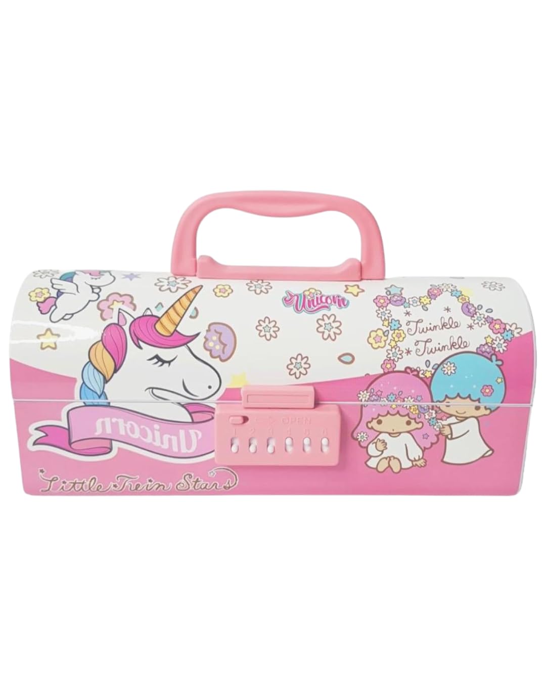 Dream DINO Kids Pen&Pencil Box Suitcase style password lock pencil case, DINO Theme Design Multi-Layer Pencil Box For Kids,Boys,Girls,Stationary Organizer Case,Return Gift (PINK)-image-45