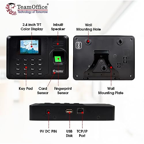 Image of Team Office Fingerprint Based Attendance Machine with Cloud Attendance Software (Fingerprint+TCP /IP)