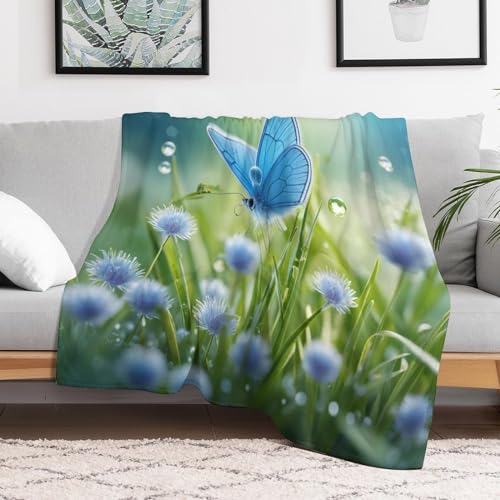 Couverture papillon flannel douce grande taille housse de chaise - 3