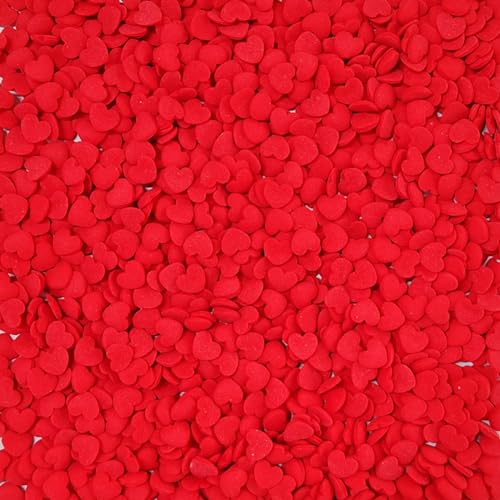 Homankit Red Hearts Sprinkles Edible Baking Cupcake Cake Decoration Cookie