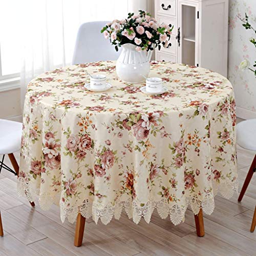 Nappe ronde de salon style bohème pour repas de famille chaleureux