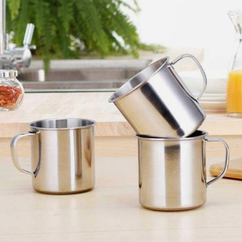 PRETYZOOM Stainless Steel Camping Mug Portable Small Water Cup for Kids Kindergarten Students Spill-Resistant Drinking Cup 2.55X2.55X2.16In - Image 9