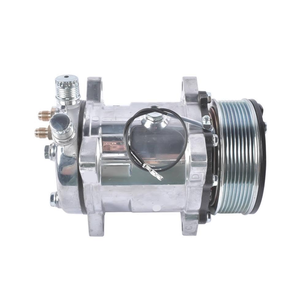 A C Compressor AP01 HC5004C with 8 Groove Pulley for Sanden 508 Style Serpentine Belt