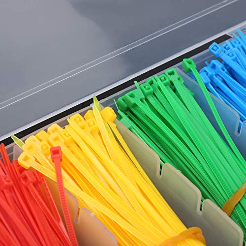 Bridas de 100 mm multicolor de plástico resistente para sujetar cables y manualidades 5