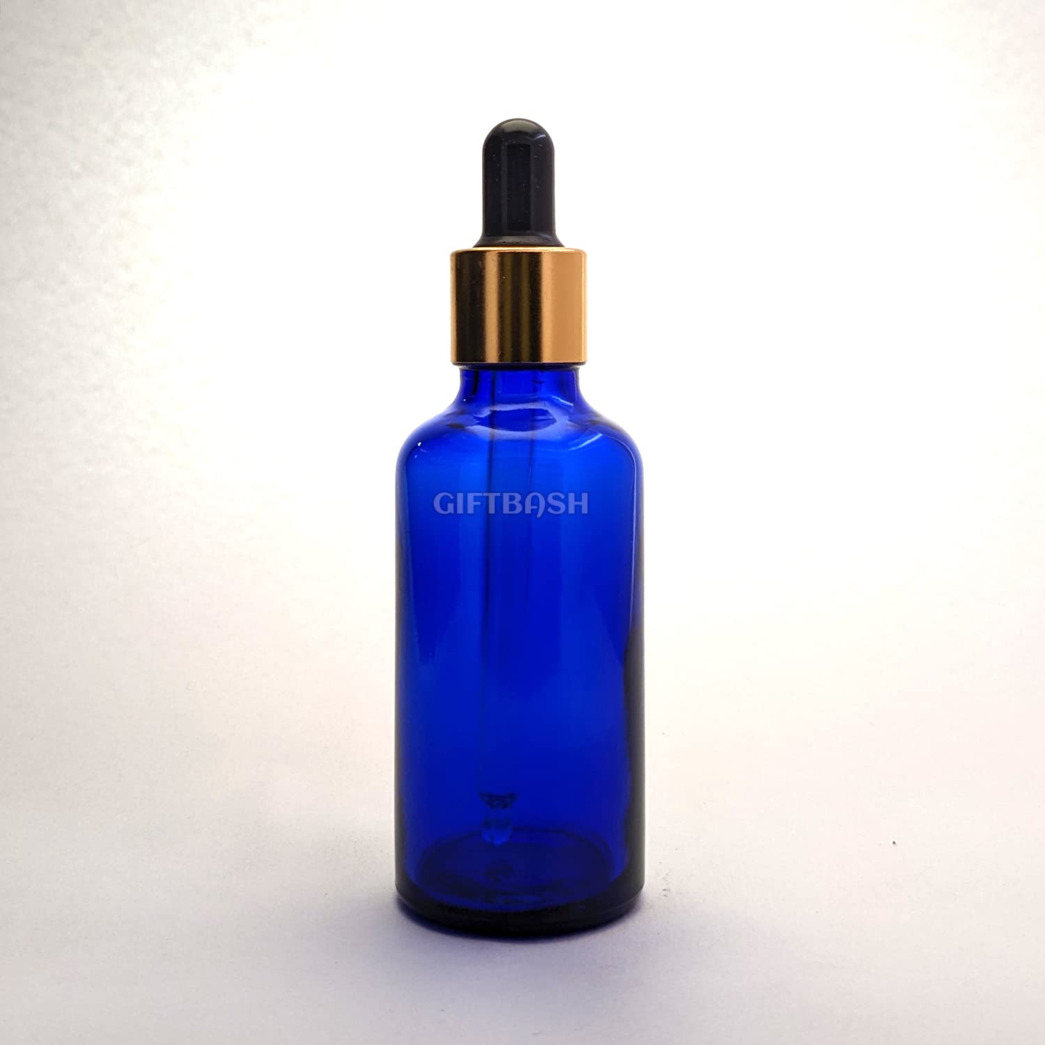 Blue Coloured Glass refillable 50ml Round Bottle with Glass Dropper for Multi use, Set of 6 Pcs-image-27