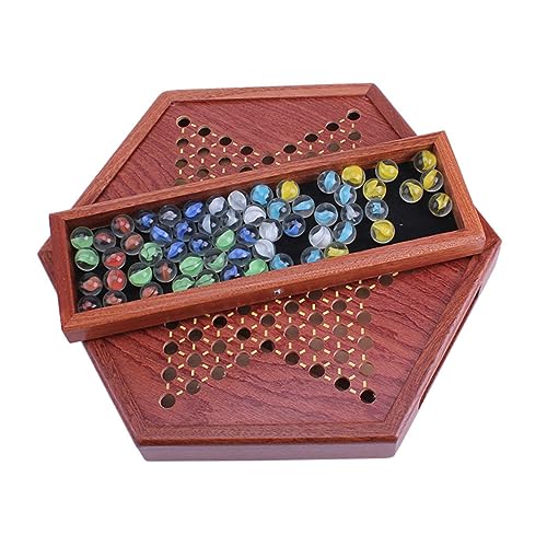 Abaodam Jeu Échec Verre avec Tiroir et Billes Verre Jeu de Société Traditionnel