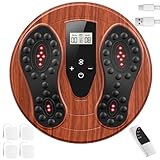 Medic Durchblutungs-Stimulator Füße Beine, EMS Fußmassagegerät mit Rotlichttherapie (660 nm + 850 nm), Elektrische FußMassagegeräte mit 4 TENS Elektrodenpads, zur Verbesserung der Durchblutung