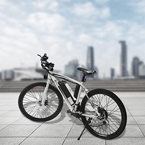 Fetcoi Elektrische fiets voor dames en heren, 26 inch, elektrische mountainbike, achter 250 W motor, elektrische fiets…