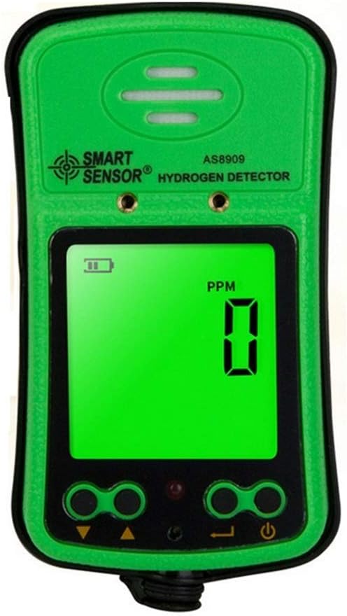 Portable H2 Gas Detector 0~1000ppm LCD Display Rechargeable Li-Battery Powered Alarm Handheld Digital Hydrogen Gas Monitor Meter Tester