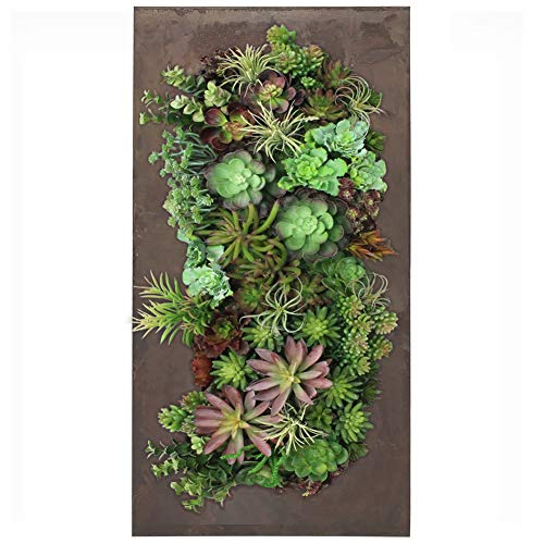 Vandue Modern Home Living Wall Galvanized Steel/Zinc Succulent Planter (Aged Zinc, 12 Pocket)