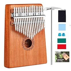 Kalimba 17 Clés Pouce Piano, Acajou Naturel 17 touches Africain Marimba Sanza Mbira avec Accordeur Sac de piano Manuel d… - Les Beatles, Paul McCartney, John Lennon, RIngo Starr, George Harrison