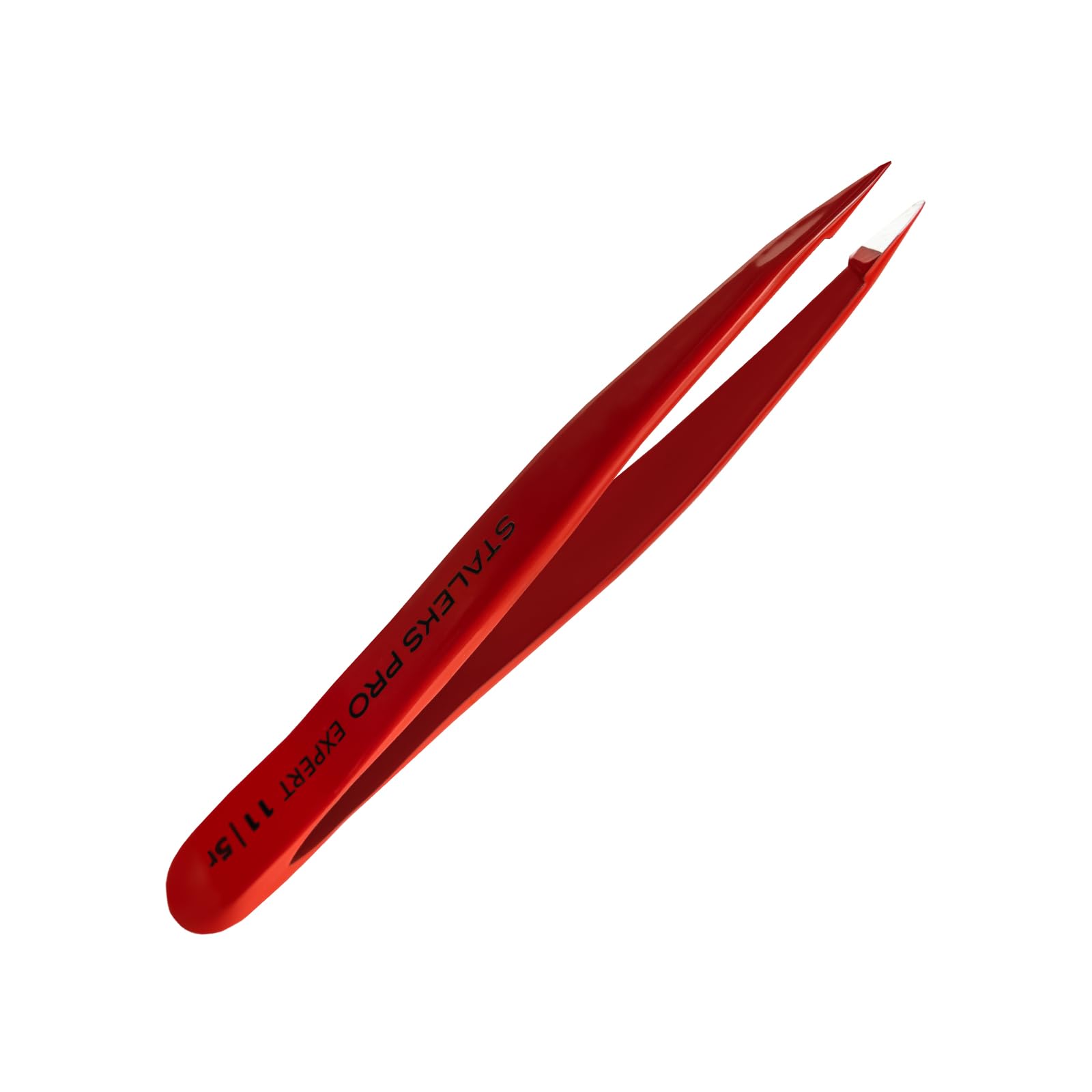 Staleks Pro Red Eyebrow Tweezers Expert 11 Type 5 (Point) Color- Te-11/5R