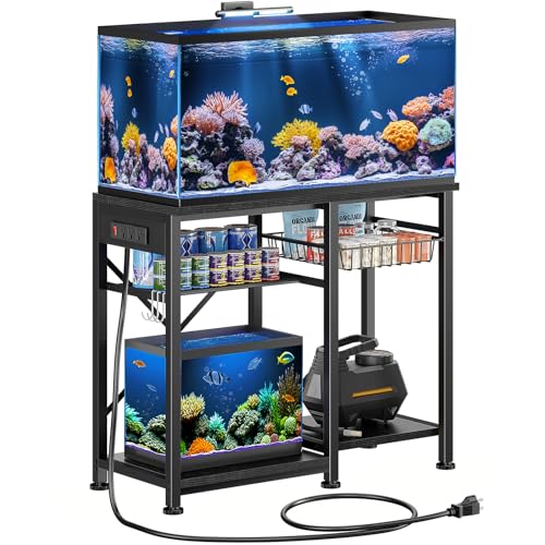 20-29 Gallon Aquarium Stand with 6 ft Power Strip,...